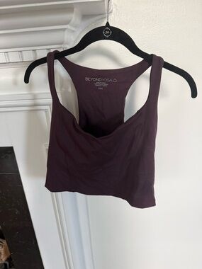 Beyond Yoga Plum Racerback Crop Top - Deep Plum Hue
